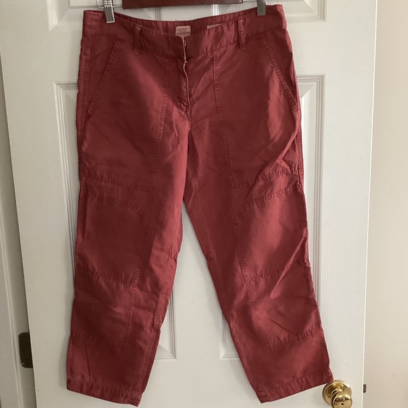 J. Crew City Fit Cargo Linen Blend Capri Pants - Picture 2 of 9